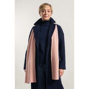 Pink recycled cashmere rib knit scarf